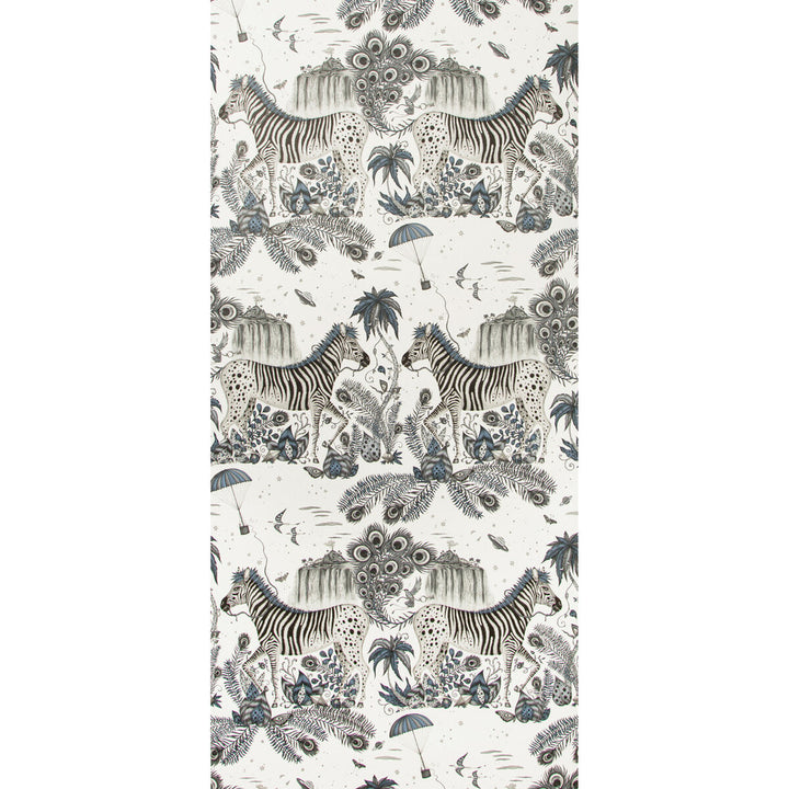 Lost World Blue by Clarke And Clarke Wallcovering WILDERIE BY EMMA J SHIPLEY FOR C&C NON WOVEN - 100% United Kingdom Horizontal: 0 and Vertical: 27.01 21 - Fabric Carolina -