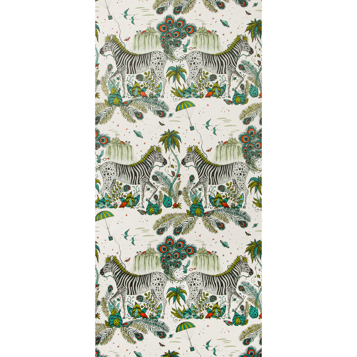 Lost World Green by Clarke And Clarke Designer Wallcovering WILDERIE BY EMMA J SHIPLEY FOR C&C NON WOVEN - 100% United Kingdom Horizontal: 0 and Vertical: 27.01 21 - Swanky Fabrics -