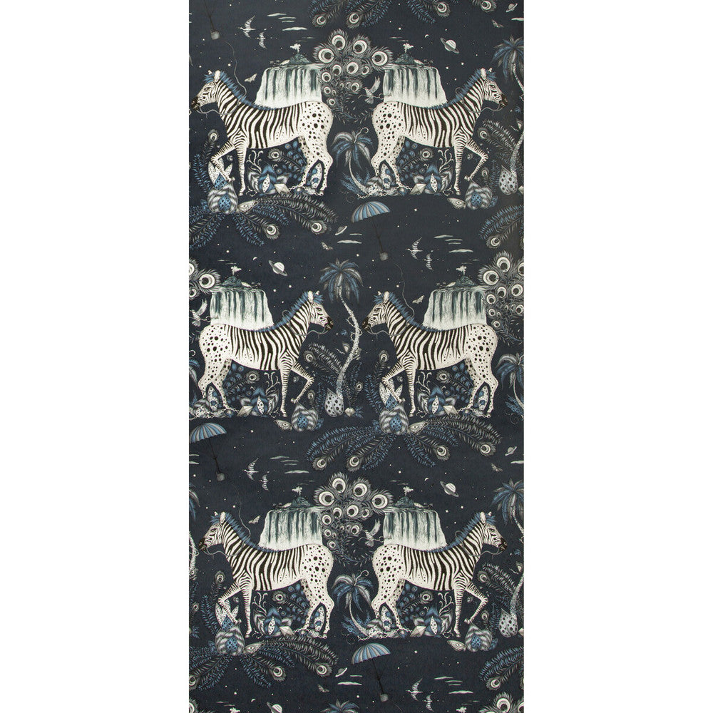 Lost World Navy by Clarke And Clarke Designer Wallcovering WILDERIE BY EMMA J SHIPLEY FOR C&C NON WOVEN - 100% United Kingdom Horizontal: 0 and Vertical: 27.01 21 - Swanky Fabrics -