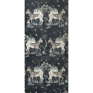 Lost World Navy by Clarke And Clarke Wallcovering