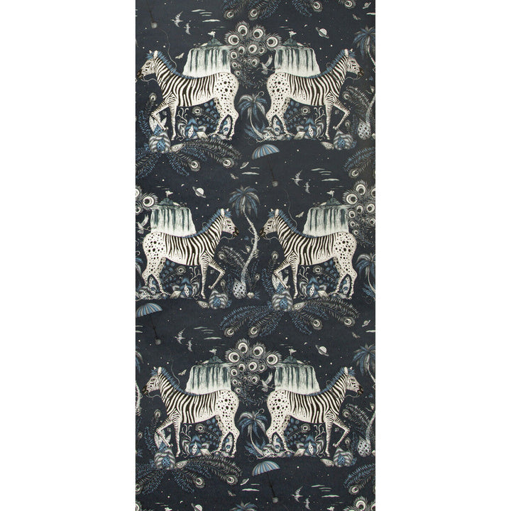 Lost World Navy by Clarke And Clarke Designer Wallcovering WILDERIE BY EMMA J SHIPLEY FOR C&C NON WOVEN - 100% United Kingdom Horizontal: 0 and Vertical: 27.01 21 - Swanky Fabrics -
