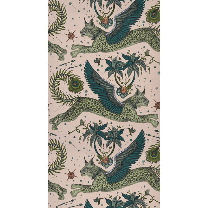 Lynx Pink by Clarke And Clarke Wallcovering WILDERIE BY EMMA J SHIPLEY FOR C&C NON WOVEN - 100% United Kingdom Horizontal: 0 and Vertical: 25.24 21 - Fabric Carolina -