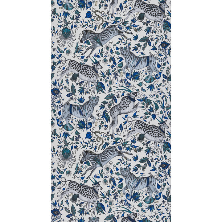 Protea Blue by Clarke And Clarke Wallcovering WILDERIE BY EMMA J SHIPLEY FOR C&C NON WOVEN - 100% United Kingdom Horizontal: 0 and Vertical: 20.48 21 - Fabric Carolina -