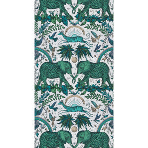 Zambezi Green by Clarke And Clarke Wallcovering