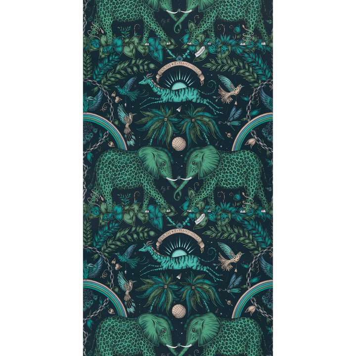 Zambezi Teal by Clarke And Clarke Wallcovering WILDERIE BY EMMA J SHIPLEY FOR C&C PAPER - 100% United Kingdom Horizontal: and Vertical: 18 20.5 - Fabric Carolina -