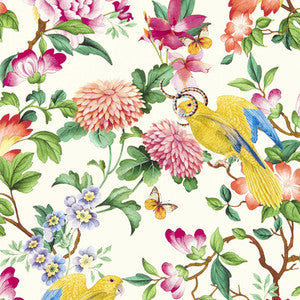 Golden Parrot Wp Ivory by Clarke And Clarke Wallcovering