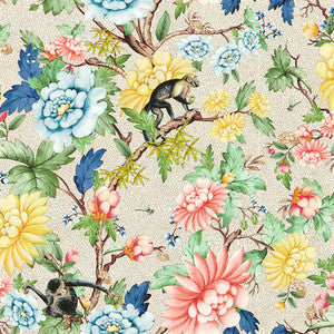 Sapphire Garden Wp Ivory by Clarke And Clarke Wallcovering