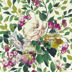 Bloom Fuchsia Wp by Clarke And Clarke Wallcovering