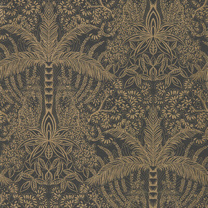 Leopardo Copper/Midnight Wp by Clarke And Clarke Wallcovering