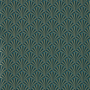 Chrysler Teal Wp W0164/04.CAC.0 by Clarke And Clarke Wallcovering