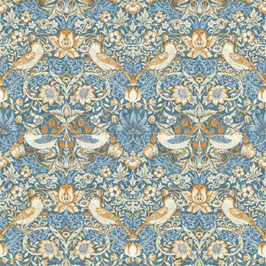 Strawberry Thief Denim Wp W0171/02.CAC.0 by Clarke And Clarke Wallcovering