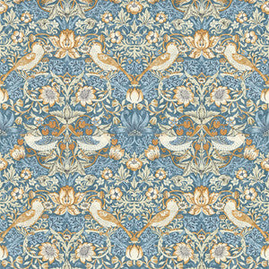 Strawberry Thief Denim Wp W0171/02.CAC.0 by Clarke And Clarke Wallcovering