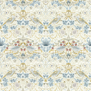 Strawberry Thief Linen Wp W0171/03.CAC.0 by Clarke And Clarke Wallcovering