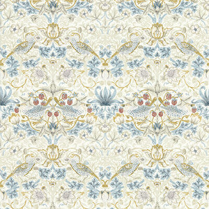Strawberry Thief Linen Wp W0171/03.CAC.0 by Clarke And Clarke Wallcovering