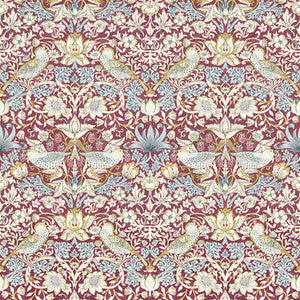 Strawberry Thief Plum Wp W0171/04.CAC.0 by Clarke And Clarke Wallcovering