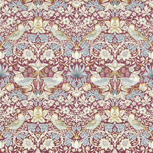 Strawberry Thief Plum Wp W0171/04.CAC.0 by Clarke And Clarke Wallcovering