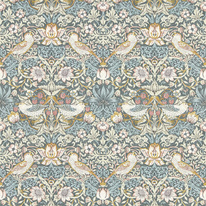 Strawberry Thief Slate Wp W0171/05.CAC.0 by Clarke And Clarke Wallcovering