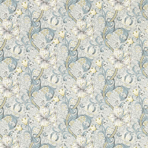 Golden Lily Slate Wp W0174/02.CAC.0 by Clarke And Clarke Wallcovering