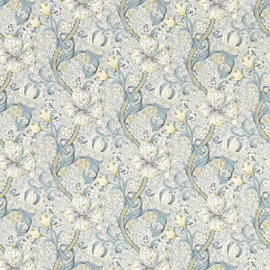 Golden Lily Slate Wp W0174/02.CAC.0 by Clarke And Clarke Wallcovering
