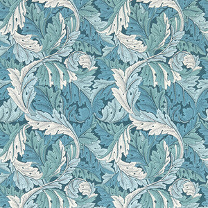 Acanthus Teal Wp W0175/04.CAC.0 by Clarke And Clarke Wallcovering