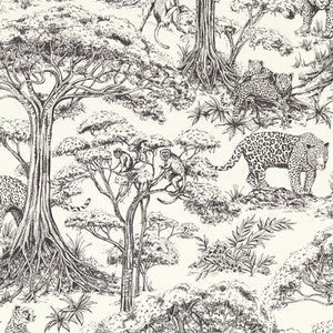 Kisumu Noir Wp W0185/03.CAC.0 by Clarke And Clarke Wallcovering