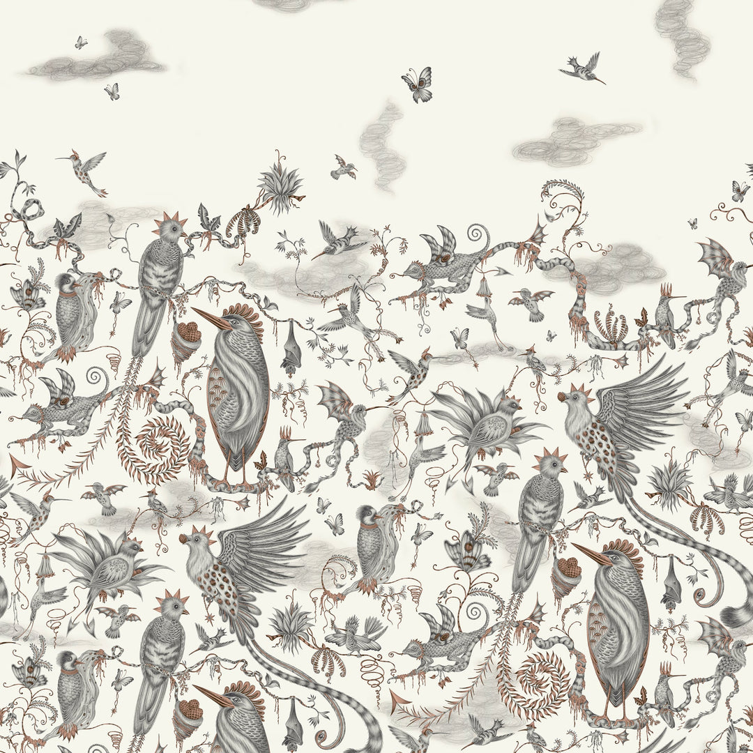 Forest/Ivory Wp By Clarke & Clarke Wallcovering