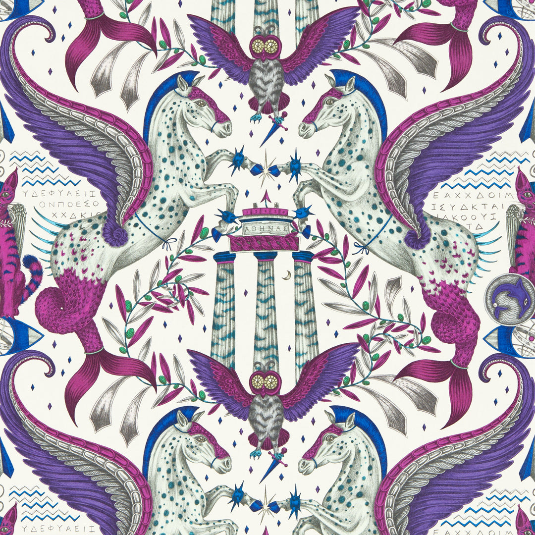 Violet Wp By Clarke & Clarke Wallcovering
