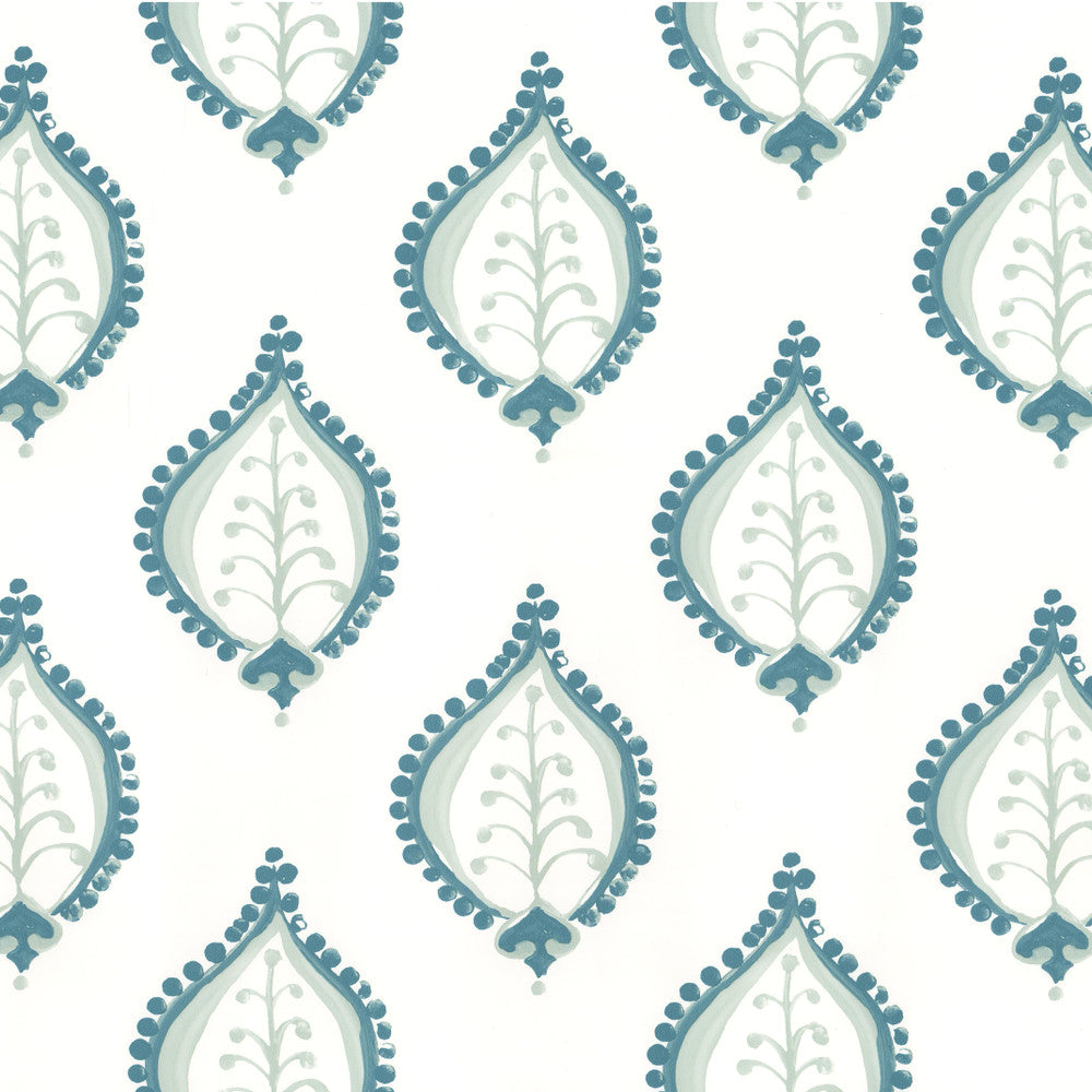 W04Vl Gentle 8 Aqua by Aoc Designer Wallcovering ART OF COLOR HERITAGE WALLPAPER II 100%PA USA Horizontal: 7.000 and Vertical: 6.750 27 in - Swanky Fabrics -