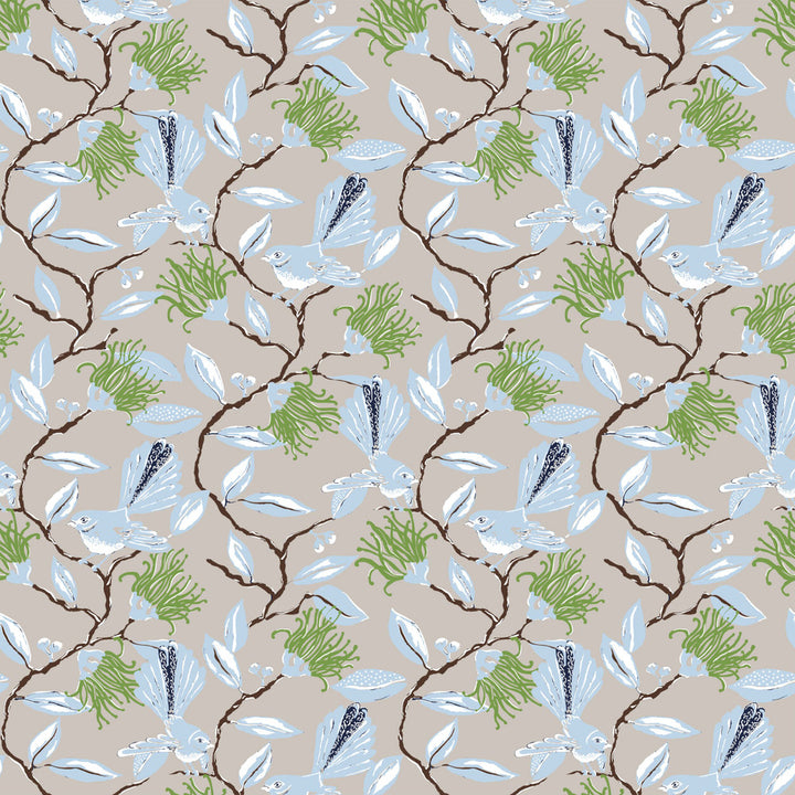 W05Vl-4 Onlooker Grey Wallpaper by Aoc Wallpaper HERITAGE WALLPAPER 100%PA USA Horizontal: 21 and Vertical: 13.5 27 in - Fabric Carolina -