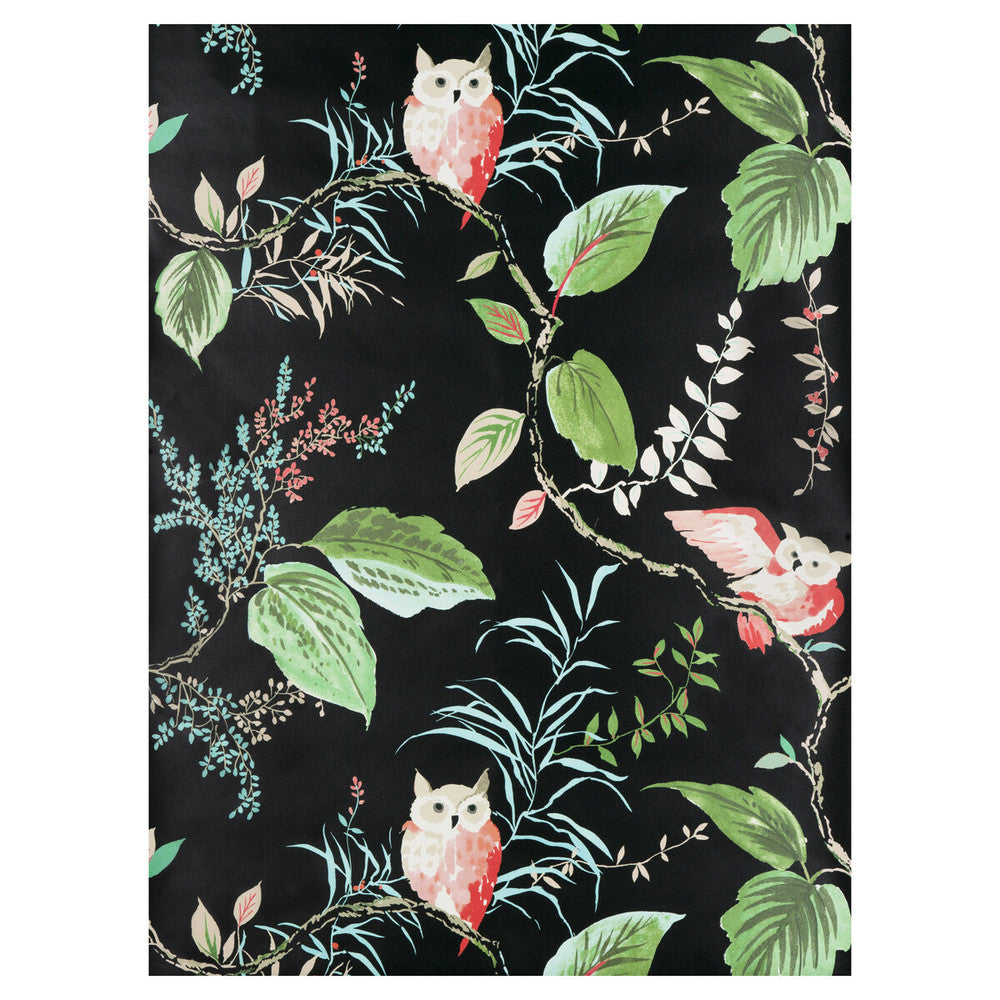 Owlish Black by Kravet Design Designer Wallcovering KATE SPADE WHIMSIES PAPER - 100% United States Horizontal: 27 and Vertical: 27 27 - Swanky Fabrics -