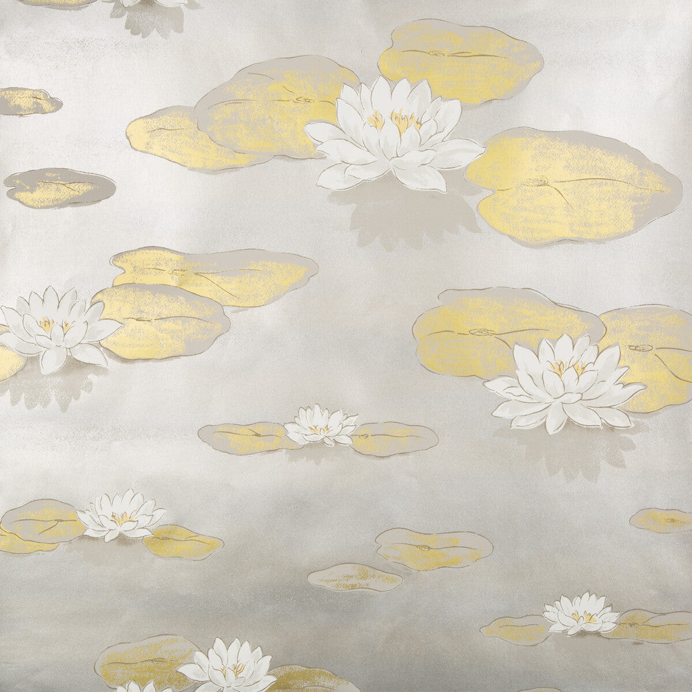 Lis D'Eau Pewter by Kravet Couture Wallcovering JAN SHOWERS GLAMOROUS PAPER - 100% United States Horizontal: 27 and Vertical: 27 27 - Fabric Carolina -