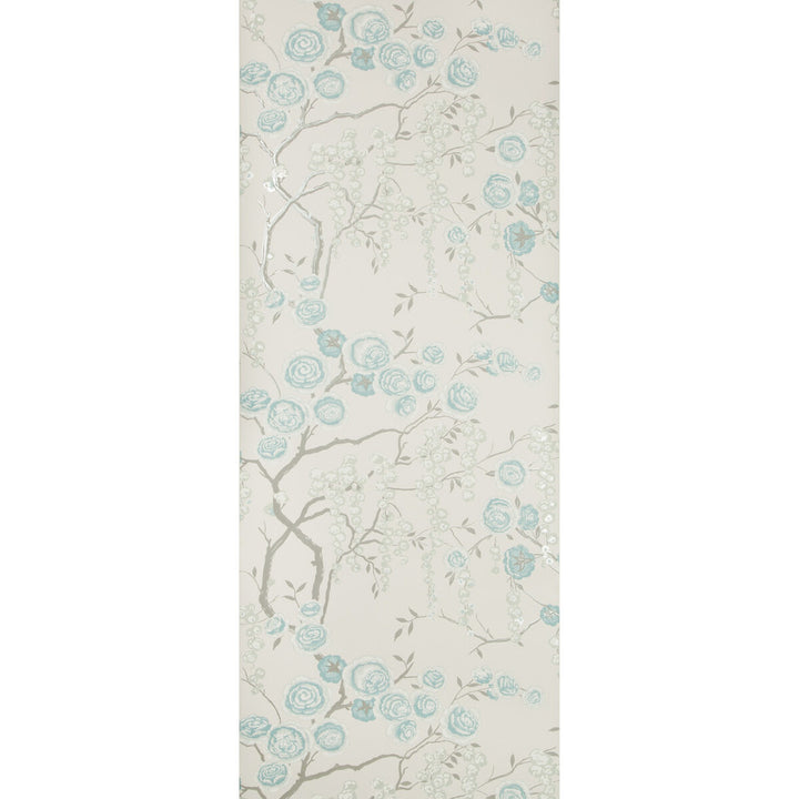 Peony Tree Aqua by Kravet Design Wallcovering SARAH RICHARDSON WALLPAPER CELLULOSE - 50%;OTHER - 30%;POLYESTER - 20% United Kingdom Horizontal: and Vertical: 10.4 20.5 - Fabric Carolina -