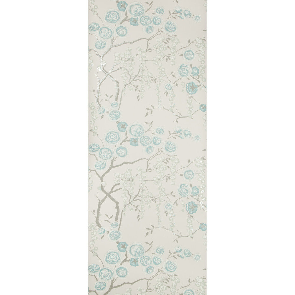 Peony Tree Aqua by Kravet Design Wallcovering SARAH RICHARDSON WALLPAPER CELLULOSE - 50%;OTHER - 30%;POLYESTER - 20% United Kingdom - Horizontal: - and Vertical: 10.4 20.5 - Fabric Carolina -