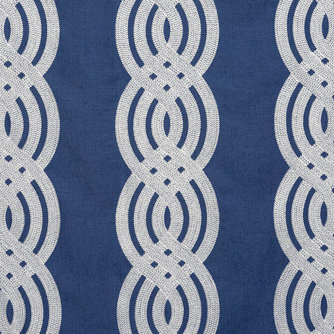 Braid Embroidery Navy W710802 by Thibaut Fabric Thibaut Fabric Braid Embroidery Navy W710802Fabric Heritage Fabric Book 60% Linen, 35% Viscose, 5% Poly INDIA </p><p>Repeat: V: 7.5 54 - Fabric Carolina -