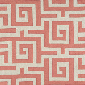 Tulum Applique Coral on Natural W713223 by Thibaut Fabric