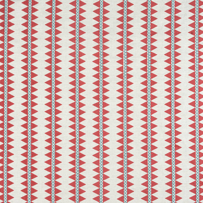 Reno Stripe Embroidery Coral W713245 by Thibaut Fabric Thibaut Fabric Reno Stripe Embroidery Coral W713245Fabric Mesa Fabric Book 54% Cotton, 36% Linen, 10% Spun Poly INDIA </p><p>Repeat: V: - 54 - Fabric Carolina -