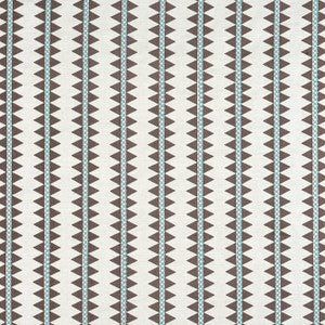 Reno Stripe Embroidery Brown W713246 by Thibaut Fabric