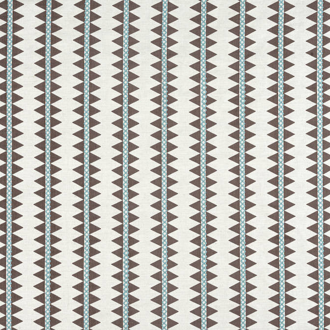 Reno Stripe Embroidery Brown W713246 by Thibaut Fabric Thibaut Fabric Reno Stripe Embroidery Brown W713246Fabric Mesa Fabric Book 54% Cotton, 36% Linen, 10% Spun Poly INDIA </p><p>Repeat: V: - 54 - Fabric Carolina -