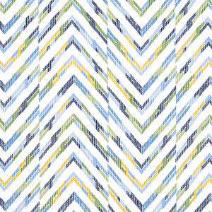 Hamilton Embroidery Blue and Yellow W714345 by Thibaut Fabric