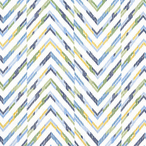 Hamilton Embroidery Blue and Yellow W714345 by Thibaut Fabric