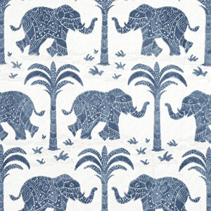 Elephant Velvet Navy W716200 by Thibaut Fabric
