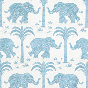 Elephant Velvet French Blue W716204 by Thibaut Fabric