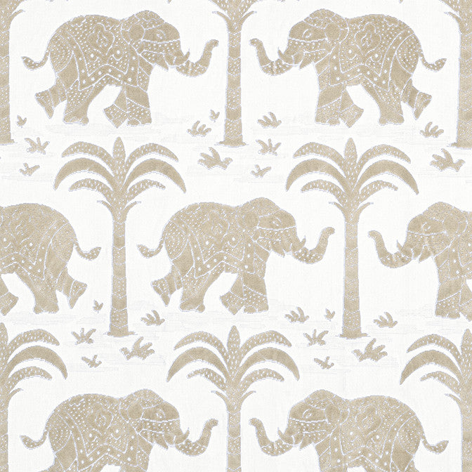 Elephant Velvet Beige W716205 by Thibaut Fabric Thibaut Fabric Elephant Velvet Beige W716205Fabric Kismet Fabric Book 100% Cotton INDIA </p><p>Repeat: V: 21.5 53 - Fabric Carolina -