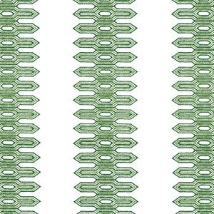 Nola Stripe Embroidery Green W720808 by Thibaut Fabric