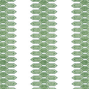 Nola Stripe Embroidery Green W720808 by Thibaut Fabric