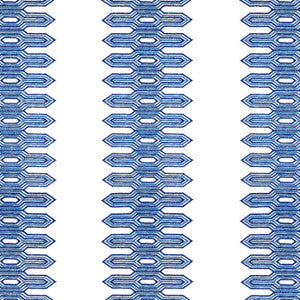 Nola Stripe Embroidery Navy W720810 by Thibaut Fabric