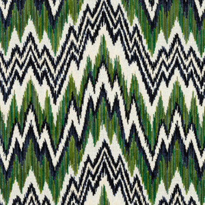 Rhythm Velvet Emerald and Navy W72817 by Thibaut Fabric
