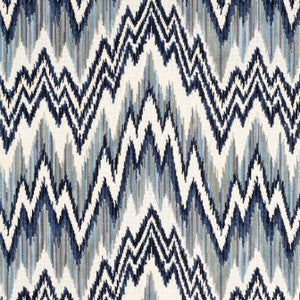 Rhythm Velvet Sterling and Navy W72820 by Thibaut Fabric