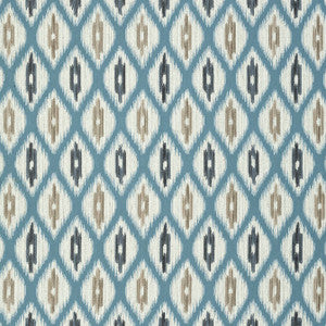 Rajah Aqua W73365 by Thibaut Fabric
