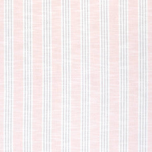 Southport Stripe Blush and Mushroom W73482 by Thibaut Fabric